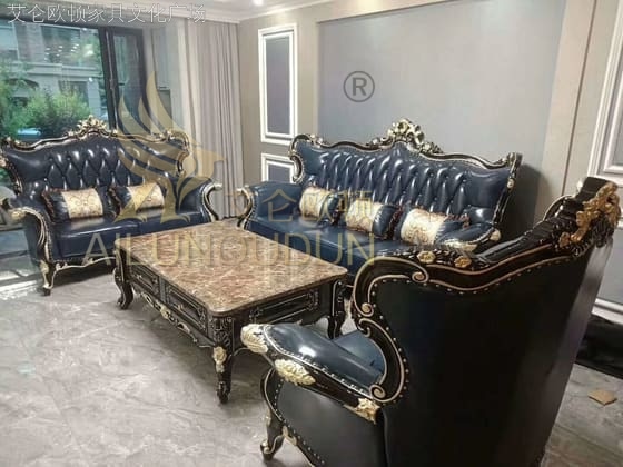天空之城黑檀描金深蓝色