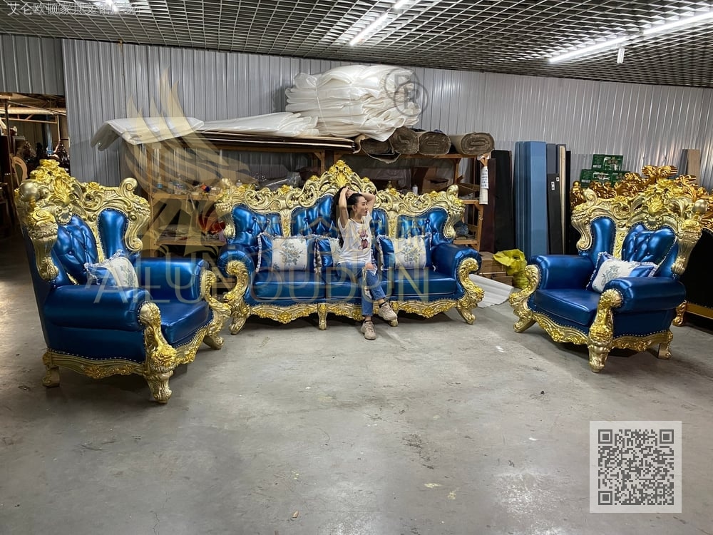 大玫瑰124沙发金属漆宝石蓝 (1)