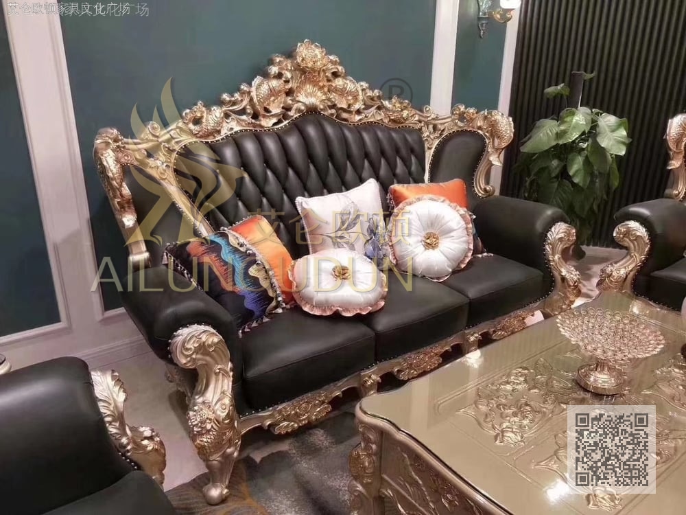 连年有鱼金色墨绿色皮