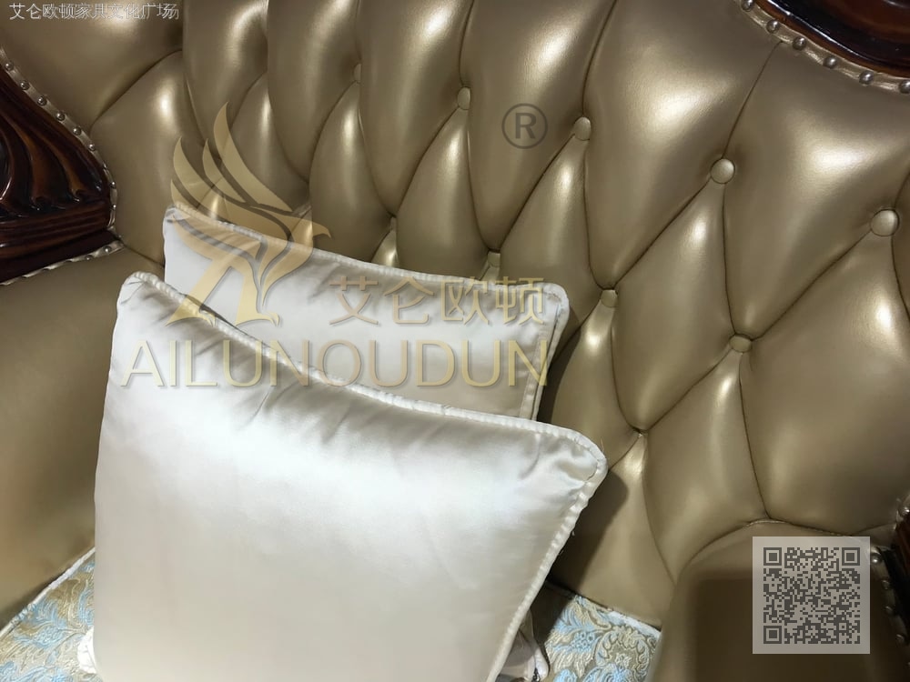 环抱之花古典色木线皮＋布