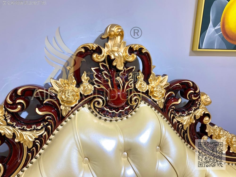 至尊大环抱红檀描金米黄