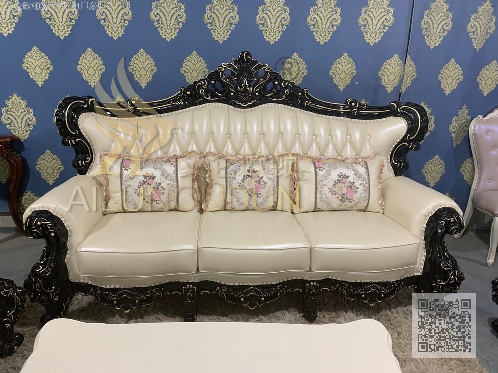 大展宏图黑檀描金米白