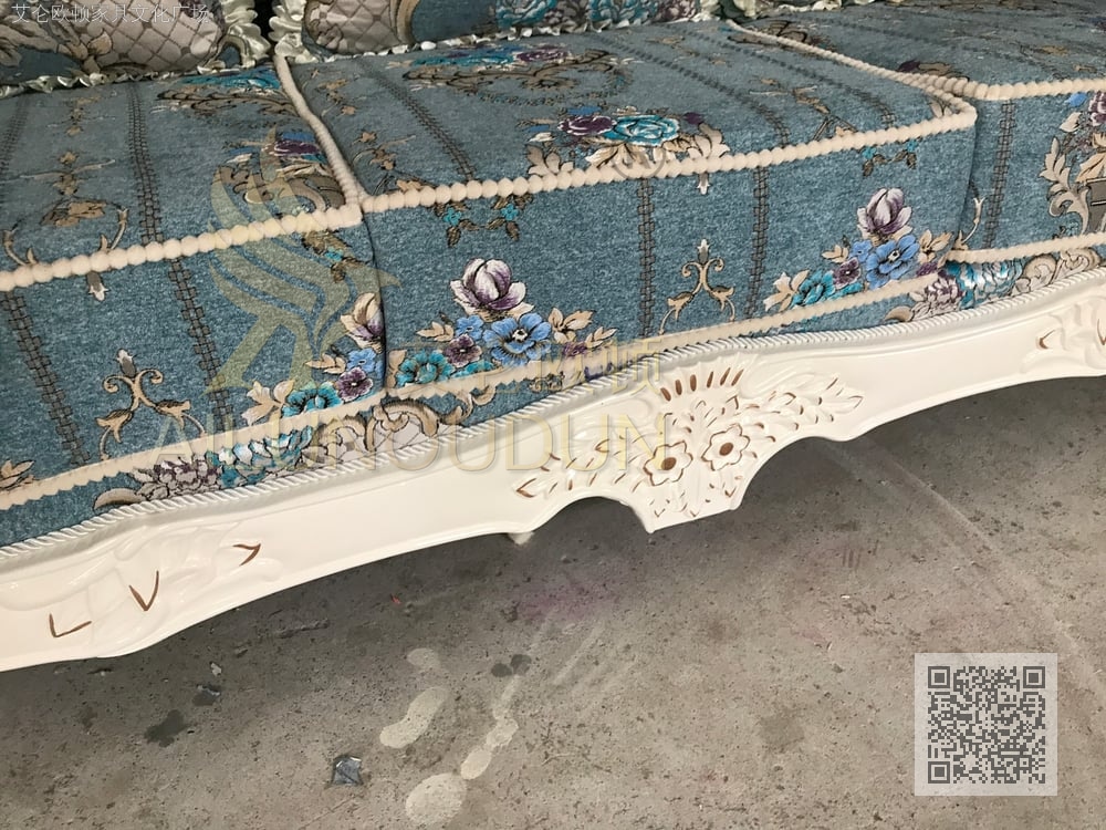 A28B珠光白深蓝布艺