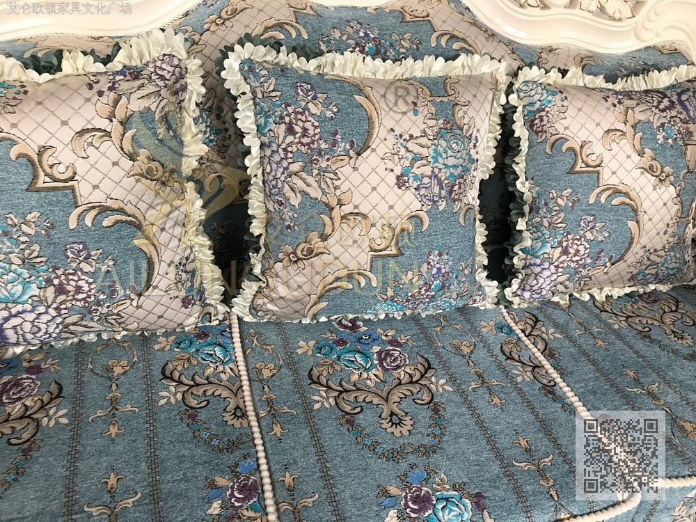 A28B珠光白深蓝布艺