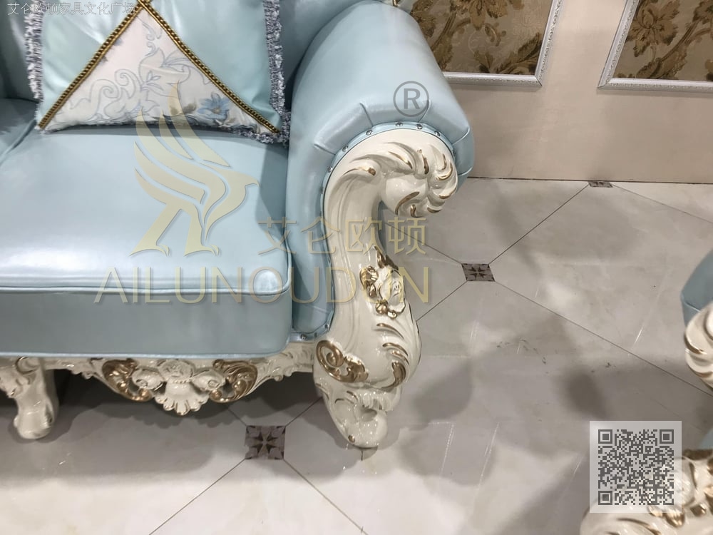 小葫芦123沙发珠光白蓝