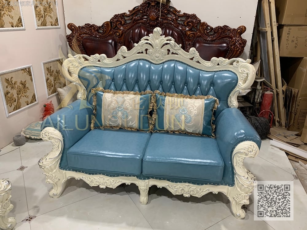 葡萄123沙发珠光白蓝