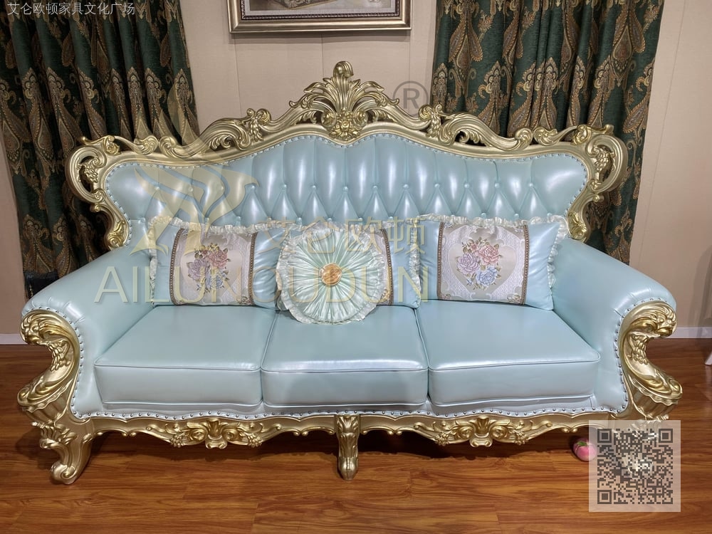 葡萄123沙发金属漆珠光蓝