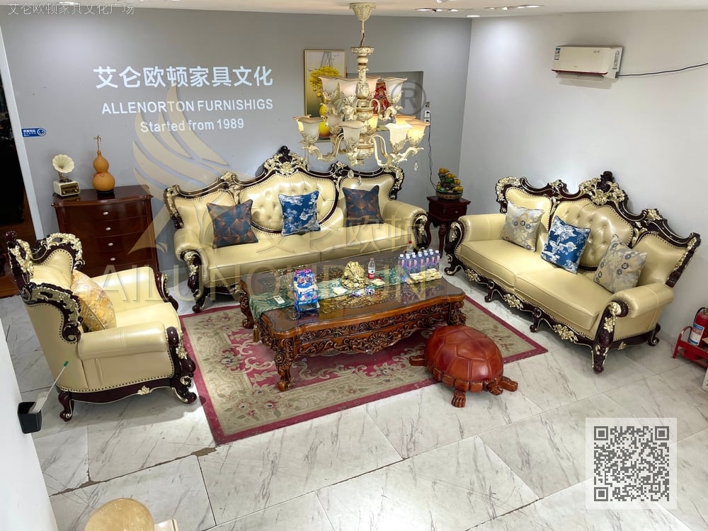 玫瑰环抱124沙发黑檀金
