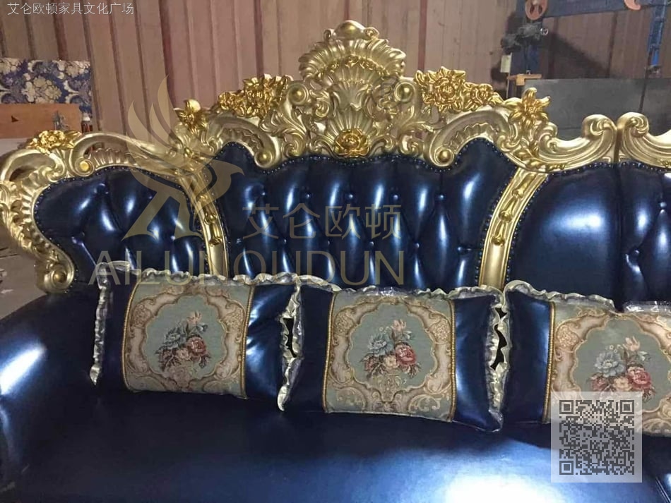 凤尾转角香槟蓝