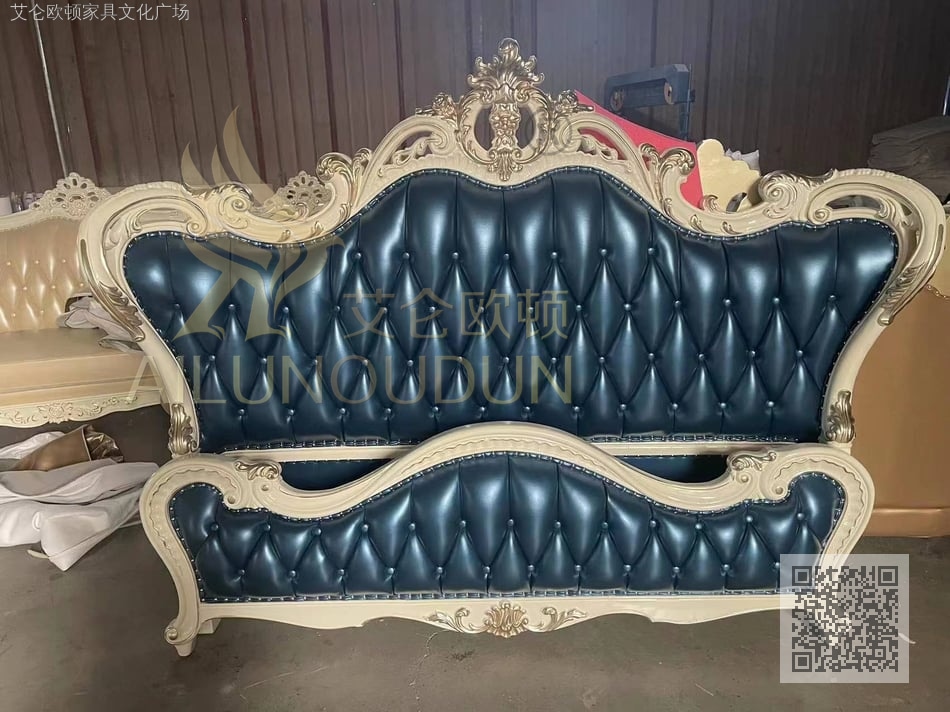 9725珠光白蓝太子床